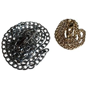 NEW (2) Bag Wallet Clutch Extender Silver-Tone Gold-Tone Chain Straps